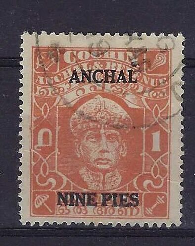 Image of Indian Feudatory States ~ Cochin SG 83 FU British Commonwealth Stamp